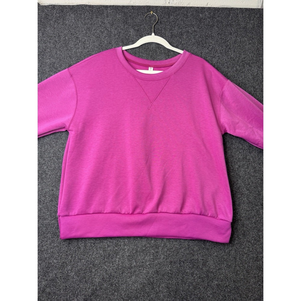 Dear Scarlett 2 Pc Lounge Set 1X Pink Sweatshirt Jogger Pants Soft Athleisure - Picture 5 of 10